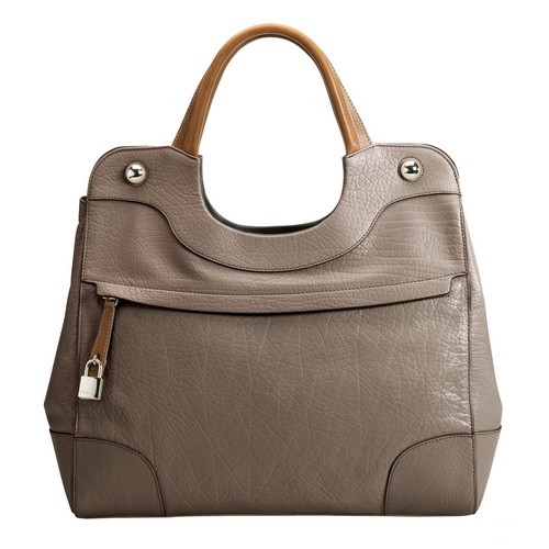 Женская кожаная сумка Furla серая